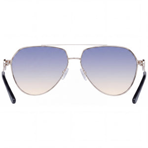 Guess Classic Aviator Sunglasses Unisex — side view, Non-Polarized Blue Gradient lens
