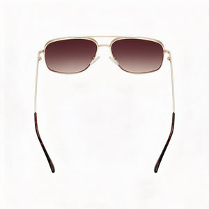 Guess Classic Rectangle Sunglasses Unisex — side view, Non-Polarized Brown lens