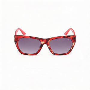 Guess Comtemporary Rectangle Sunglasses for Women — front view, Acetate frame