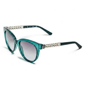 Guess Elegant Blue Oval Sunglasses for Women, Gray lens