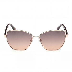 Guess GEOMETRIC Cat Eye Sunglasses for Women — front view, Metal frame
