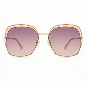 Guess GF0410 32B Square Sunglasses for Women — front view, Metal frame