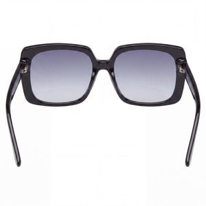 Guess Gf6142 Rectangle Sunglasses Unisex — side view, Non-Polarized transparent lens