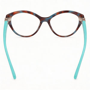 Guess Gm50004 Cat Eye Eyeglasses Men — side view, Havana Plastic temples