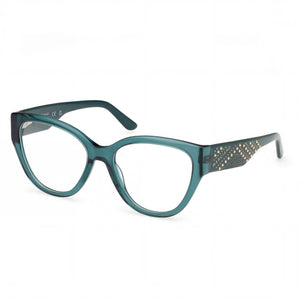 Guess GM50018 Green Cat Eye Eyeglasses for Women, Plastic frame