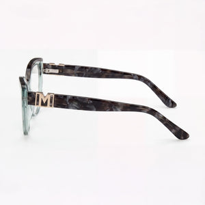 Guess Gm50031 Cat Eye Eyeglasses Men — side view, Black Plastic temples