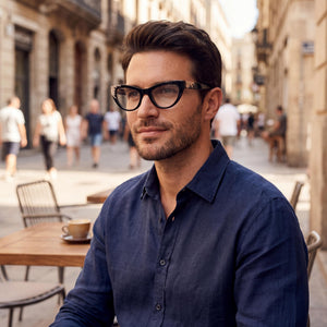 Guess GM50036 Black Eyeglasses Men — outdoor wear, Plastic frame