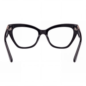 Guess GM50037 Cat Eye Eyeglasses Women — side view, Shiny Black Plastic temples
