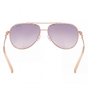 Guess Aviator Sunglasses Women — side view, Non-Polarized Gold lens