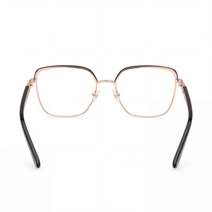 Guess Butterfly Eyeglasses Women — side view, Gold frame temples