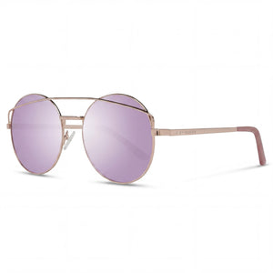 Guess Gold Round Sunglasses Unisex, Gray lens