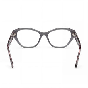 Guess Cat Eye Eyeglasses Women — side view, Gray Blue temples