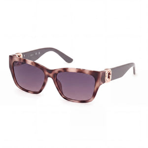 Guess Gu00105 Havana Rectangle Sunglasses for Women, Gradient Smoke Grey lens