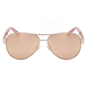 Guess Gu00174 Aviator Sunglasses for Women — front view, Metal frame