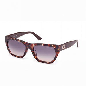 Guess GU00203-H Havana Rectangle Sunglasses Unisex, Gradient Smoke lens