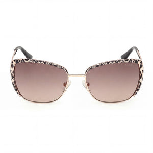 Guess GU00218 Cat Eye Sunglasses Unisex — front view, Metal frame