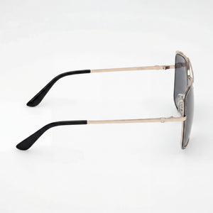 Guess GU00220 Aviator Sunglasses Unisex — side view, Non-Polarized Smoke lens