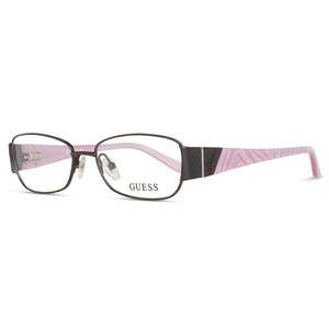 Guess Gu2307 52b84 Black and Pink Rectangle Eyeglasses for Women, Metal frame