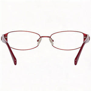 Guess GU2411 Rectangle Eyeglasses Women — side view, Red Plastic temples