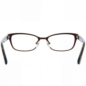 Guess Gu2515 Rectangle Eyeglasses Women — side view, Brown Composite temples
