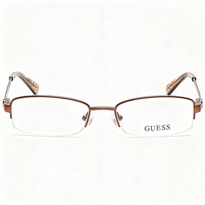 Guess GU2525 C50 Rectangle Eyeglasses Unisex — front view, Metal