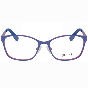 Guess GU2563 Rectangle Eyeglasses for Women — front view, Metal
