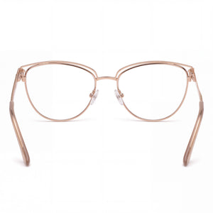 Guess Gu2685 Cat Eye Eyeglasses for Women — interior view, Polycarbonate demo lenses