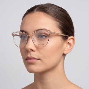 Guess Gu2685 Gold Eyeglasses Women — lifestyle wear, library reading sessions