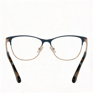 Guess Gu2883 Rectangle Eyeglasses Women — side view, Gold Plastic temples