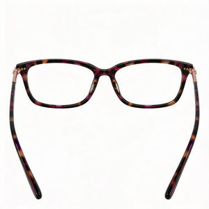 Guess GU2907 Rectangle Eyeglasses Women — side view, Purple Plastic temples