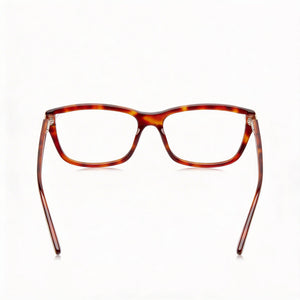 Guess GU2956 Rectangle Eyeglasses Women — side view, Blonde Havana Plastic temples