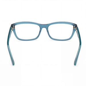 Guess GU2956 Rectangle Eyeglasses Women — side view, Blue Plastic temples