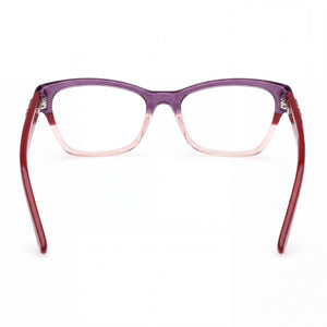 Guess GU2979 Rectangle Eyeglasses Women — side view, Violet Plastic temples