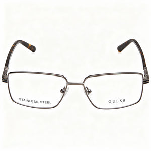 Guess GU50061 Rectangle Eyeglasses for Men — front view, Metal