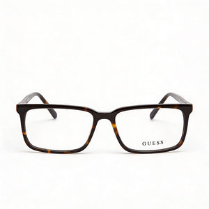 Guess GU50068 Rectangle Eyeglasses for Men — front view, Plastic