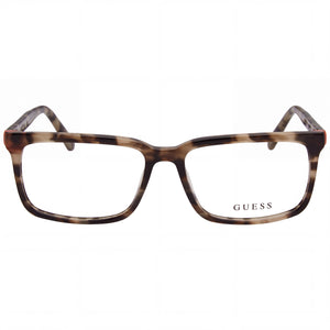 Guess GU50068 Rectangle Eyeglasses for Men — front view, Plastic