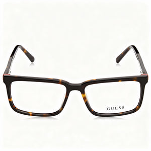 Guess GU50068 Rectangle Eyeglasses for Men — front view, Plastic