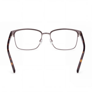 Guess Gu50070 Rectangle Eyeglasses Men — side view, Grey Metal temples