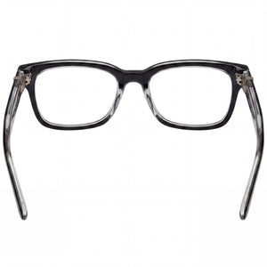 Guess Gu50084 Rectangle Eyeglasses Women — side view, Black/Crystal Plastic temples
