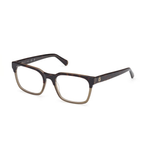 Guess GU50094 Brown Rectangle Eyeglasses for Men, Plastic frame