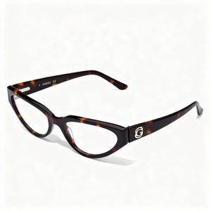 Guess Gu50113 Havana Rectangle Eyeglasses for Women, Plastic frame
