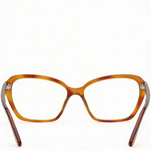 Guess GU50115 Rectangle Eyeglasses Women — side view, Havana temples