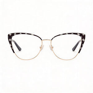 Guess Gu50121 Cat Eye Eyeglasses for Women — front view, Metal