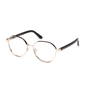 Guess GU50124 Gold Round Eyeglasses for Women, Metal frame
