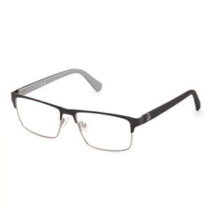 Guess GU50131 Black Rectangle Eyeglasses for Men, Stainless Steel frame