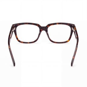 Guess Gu50150 Rectangle Eyeglasses Men — side view, Havana Plastic temples