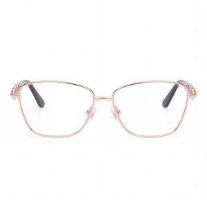 Guess GU50179 Rectangle Eyeglasses for Women — front view, Metal