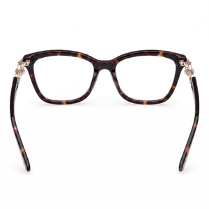 Guess GU50181 Rectangle Eyeglasses Women — side view, Havana Plastic temples