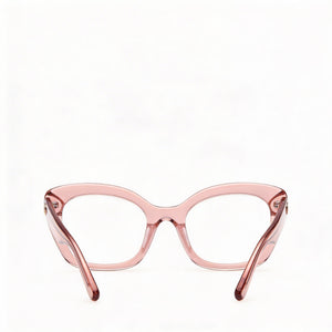Guess Gu50225 Rectangle Eyeglasses Women — side view, Pink Plastic temples