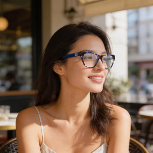 Guess Gu50234 Blue Eyeglasses Women — lifestyle wear, reading and close-up activities